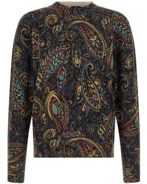 Etro Jersey Con Motivo De Cachemira - Negro