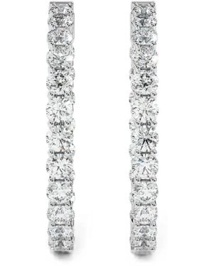 Diamond Essentials Lucida Diamond Hoop Earrings - White