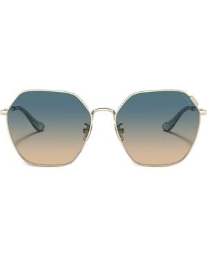 COACH Hc7132 C7998 Hexagonal-Frame Sunglasses - Blue