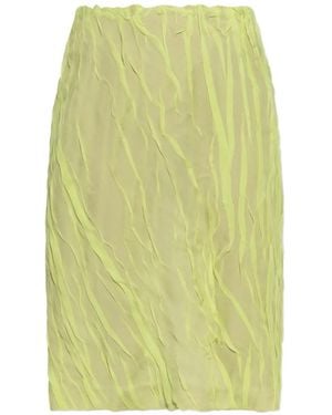 Versace Falda Midi Con Efecto Arrugado - Amarillo