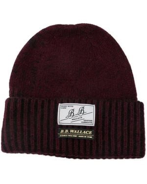 B.B. Wallace Ribbed Beanie Hat - Red