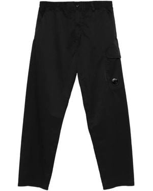 C.P. Company Lens-Detail Cargo Trousers - Black