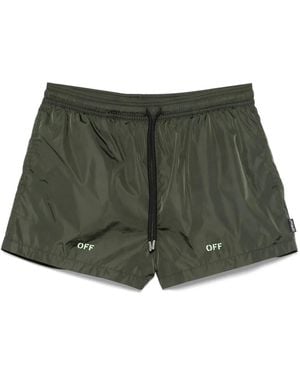 Off-White c/o Virgil Abloh Off Stamp Badeshorts - Grün