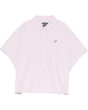 SPORT b. by agnès b. Embroidered-Logo Short-Sleeve Shirt - Pink