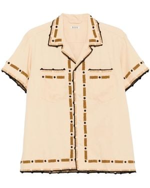 Bode Beaded Embroidered Shirt - Natural