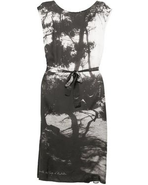 agnès b. Tree-Print Midi Dress - White