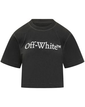 Off-White c/o Virgil Abloh Bookish Logo T-Shirt - Black
