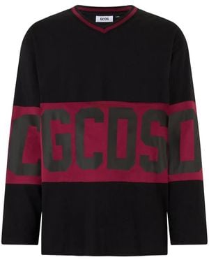 Gcds Logo Hockey Long-Sleeve T-Shirt - Black
