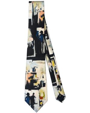 Kidsuper Office Space Printed Tie - White
