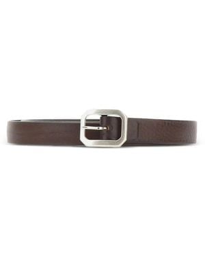 Alberto Luti Grained Leather Belt - White