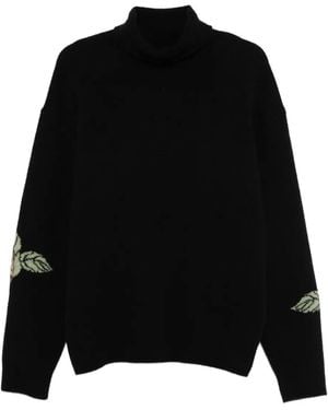 Nanushka Pullover Mit Rosenverzierung - Schwarz