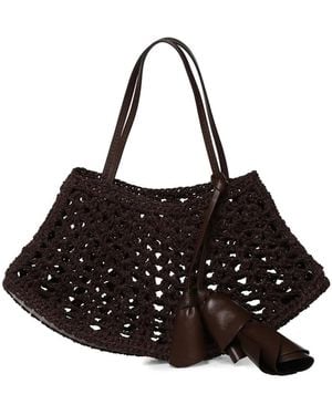 Magda Butrym Maya Crochet-Knit Tote Bag - Black