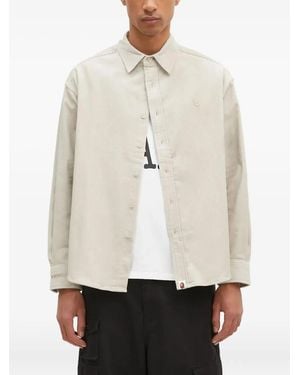 A Bathing Ape Corduroy Button-Down Shirt - White