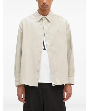 A Bathing Ape Corduroy Button-Down Shirt - White