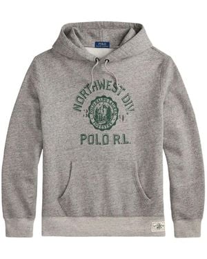 Polo Ralph Lauren Graphic-Print Hoodie - Grey