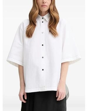 Aeron Camicia Con Orlo Curvo - Bianco
