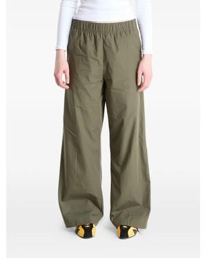Calvin Klein Poplin Ewaist Pull O Elasticated Pants - Green