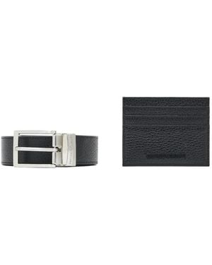 Emporio Armani Kartenetui mit Gürtel (2er-Set) - Weiß