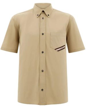 Ferragamo Short-Sleeve Shirt - Natural