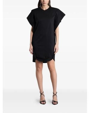 IRO Draped Cap-Sleeve Dress - Black