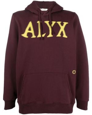 1017 ALYX 9SM Sudadera con capucha y logo - Rojo
