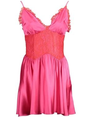 Gaelle Lace-Detail Mini Dress - Pink