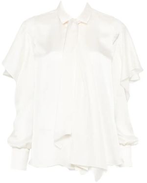 Sacai Pussy-Bow Collar Shirt - White