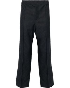 Gucci Gg Cropped Trousers - Blue