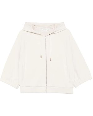 Peserico Zip-Up Hoodie - White