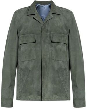 Paul Smith Suede Shirt Jacket - Green