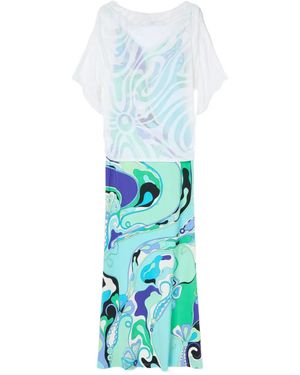 PUCCI Abstract-print jersey dress - Weiß