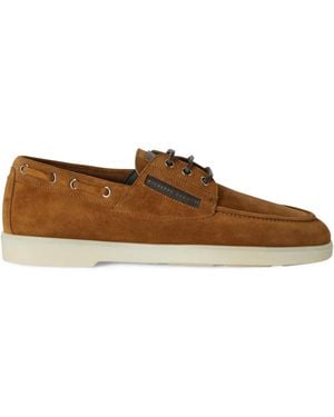 Giuseppe Zanotti スエード デッキシューズ - ブラウン