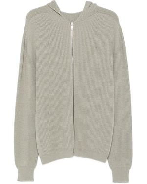 Rick Owens Gerippter Cardigan Mit Reißverschluss - Grau