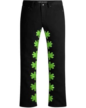 LOSTSHDWS Floral-Patch Denim - Black