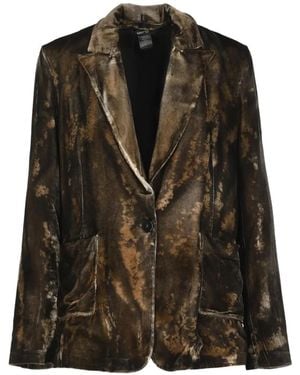 Avant Toi Velvet-Effect Single-Breasted Jacket - Black