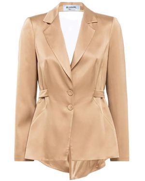 Blugirl Blumarine Cut-Out Belted Blazer - Natural