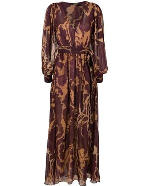 Lenny Niemeyer Abstract-Print Silk Dress - Brown