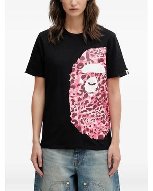 A Bathing Ape Animal-Print T-Shirt - Red