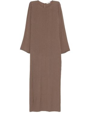 By Malene Birger Kallas Long-Sleeve Maxi Dress - Brown