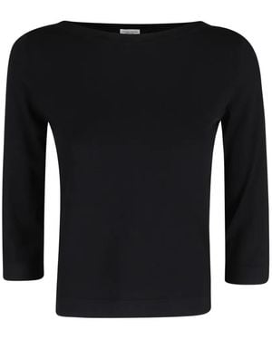 Roberto Collina Boat-Neck Top - Black