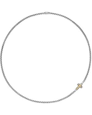 David Yurman Collana Cross - Metallizzato