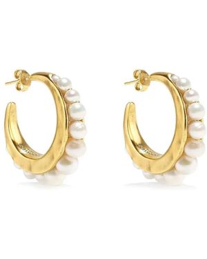 Goossens Orecchini A Cerchio Con Perla - Metallizzato