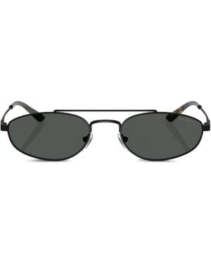 Emporio Armani Oval-Frame Sunglasses - Black