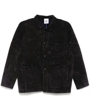 Stain Shade Tie-Dye Shirt Jacket - Black