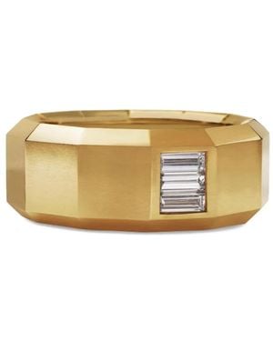 David Yurman 18Kt Faceted Diamond Ring (10Mm) - Metallic
