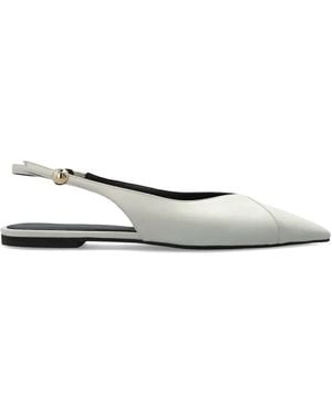 Furla Sfera Pointed-Toe Leather Court Shoes - White