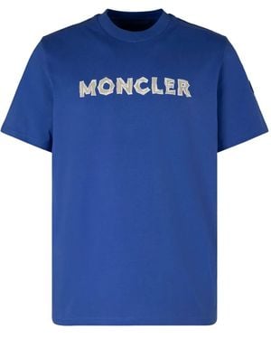 Moncler ロゴ Tシャツ - ブルー