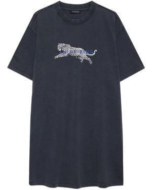 Anine Bing Beth Mini Dress Leopard - Blue