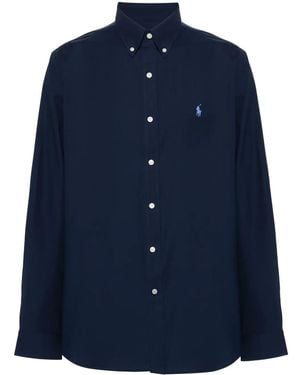 Polo Ralph Lauren Slim-Fit Stretch Poplin Shirt - Blue