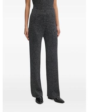Benetton Metallic Flared Pants - Black